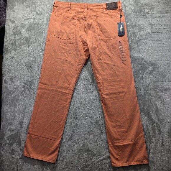 Polo Ralph Lauren Pants Mens 38x32 True Orange Straight Fit 100% Cotton Casual - Picture 1 of 13